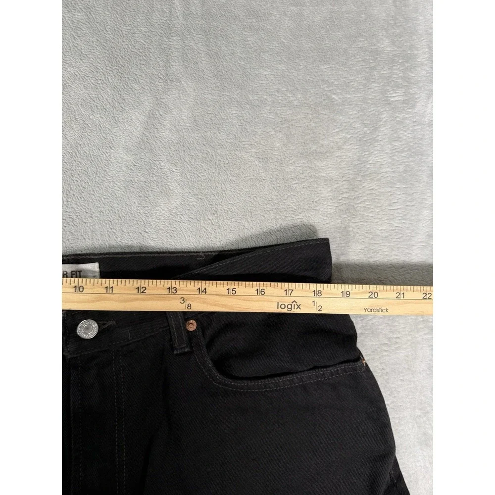 Levis 505 Jeans Mens 38x34 Black Denim Regular Fit Straight Leg Vintage